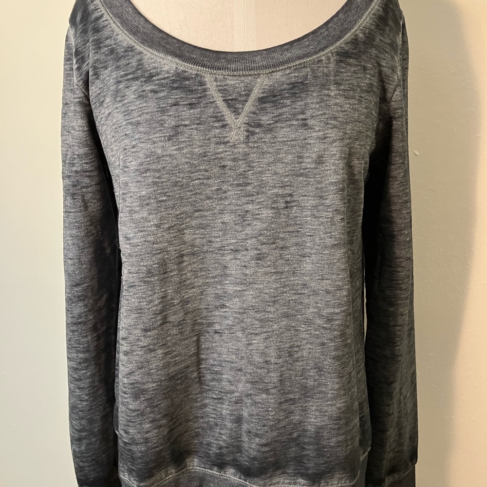 Women’s/Junior’s Size Medium Gray/black Acid Wash Sweatshirt